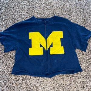 Cropped Zip Michigan Top